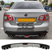 Volkswagen Jetta mk5 Difüzör Arka Tampon Eki 4 Egzoz Çıkışlı Gri - 1