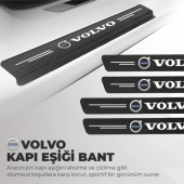 Volvo Logolu Karbon Kapı Eşiği Koruyucu Bant Folyo 4lü Set - 1