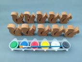 Okul öncesi etkinlik. Çocuklara ahşap boyama seti. Eğitici Ahşap Boyası. Hediye Oyuncak ( SET 36 ) - 6
