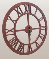 Hobi ADN 90223 Duvar Saat Ahşap MDF 60 Çap MODEL Doğal HAM Renk Kutu Sevk El Yapı - 1