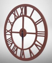 Hobi ADN 90223 Duvar Saat Ahşap MDF 60 Çap MODEL Doğal HAM Renk Kutu Sevk El Yapı - 2