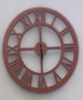 Hobi ADN 90223 Duvar Saat Ahşap MDF 60 Çap MODEL Doğal HAM Renk Kutu Sevk El Yapı - 3