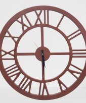 Hobi ADN 90223 Duvar Saat Ahşap MDF 60 Çap MODEL Doğal HAM Renk Kutu Sevk El Yapı - 4