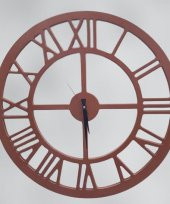 Hobi ADN 90223 Duvar Saat Ahşap MDF 60 Çap MODEL Doğal HAM Renk Kutu Sevk El Yapı - 5