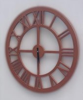 Hobi ADN 90223 Duvar Saat Ahşap MDF 60 Çap MODEL Doğal HAM Renk Kutu Sevk El Yapı - 7