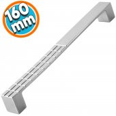 Mobilya Mutfak Dolabı  Banyo Çekmece Dolap Kapak Kulpu Kulbu Krom160 mm Metal Kulp thumbnail 1