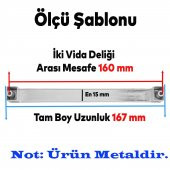 Mobilya Mutfak Dolabı  Banyo Çekmece Dolap Kapak Kulpu Kulbu Krom160 mm Metal Kulp thumbnail 2