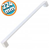 Mobilya Mutfak Dolabı Banyo Çekmece Dolap Kapak Kulpu Kulbu Beyaz 224 mm Metal Kulp - 1