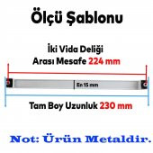 Mobilya Mutfak Dolabı Banyo Çekmece Dolap Kapak Kulpu Kulbu Beyaz 224 mm Metal Kulp - 2