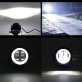 offroad Adaptif Kare Motosiklet Sis Farı Turuncu Beyaz Led Lamba - 3