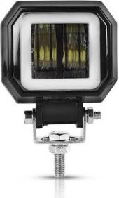 offroad Adaptif Kare Motosiklet Sis Farı Turuncu Beyaz Led Lamba - 4