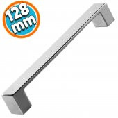 Mobilya Mutfak Dolabı Banyo Çekmece Dolap Kapak Kulpu Kulbu Krom 128 mm Metal Kulp - 1