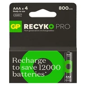 GP Recyko Pro 800 Mah Ni-Mh 1.2 Volt AAA İnce Kalem Şarjlı Pil 4Lü Paket - 6