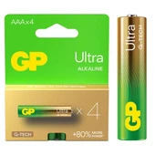 GP Ultra Alkalin AAA LR03 İnce Kalem Pil G-Tech (4'Lü Paket) thumbnail 4