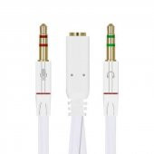 POWERMASTER PM-1444 3.5 MM STEREO DİŞİX2 STEREO ERKEK KULAKLIK MİKROFON HOPARLÖR AYIRICI 20 CM KABLO - 6