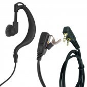 Wln PMR-446 C Tipi Kulak Üstü EL Telsizi PTT Mikrofonlu Kulaklığı 2 Jacklı Aselsan A446 Spiral Arkalıklı 120Cm - 2