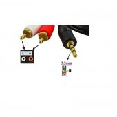 3.5 mm Stereo To 2 Rca Aux Tos Ses Kulaklık Kablosu - 4