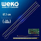 60'' Universal E-LED 81 Ledli (7020) 671Mm 360-450  Ma 81-84 Volt Çift Led - Sürücü - Kablo Takım Tv Led Bar - 2