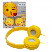 POWERMASTER KT-3156 3.5MM JACKLI KABLOLU KULAK ÜSTÜ EMOJİ KULAKLIK - 5