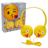 POWERMASTER KT-3156 3.5MM JACKLI KABLOLU KULAK ÜSTÜ EMOJİ KULAKLIK - 6