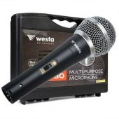 WESTA WM-580 PROFESYONEL DİNAMİK VOKAL KABLOLU MİKROFON TAŞIMA ÇANTALI EL MİKROFONU - 1