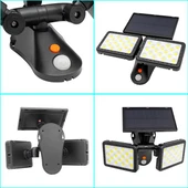 Powermaster Sensörlü 36 Cob Ledli Solar Aydınlatmalı Duvar Lambası W770B - 9