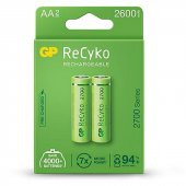 GP Recyko 2600 Mah Şarjlı Ni-MH AA Kalem Pil 2Li Paket - 1