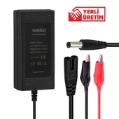 Weko 12.6 Volt - 3 Amper 5.5*2.5 + Krokodil Uçlu Ledli Yerli Üretim Masaüstü Şarj Adaptörü - 3