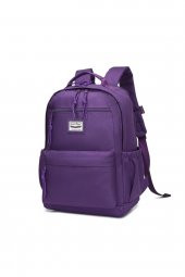 Bagacar Smart Bag 3198 Okul ve Günlük Laptop Bölmeli Sırt Çantası Mor - 1