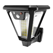 Powermaster HS-V83 Solar Panelli 3 Modlu Kumandalı Hareket Sensörlü 100 SMD Ledli Şarjlı Duvar Ve Bahçe Lambası - 4