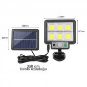 Powermaster JX-F72 Solar Panelli Hareket Sensörlü Üç Modlu Duvar Lambası - 2