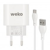 Weko WK-21441 PDU QC 3.0 Amper Telefon Şarj Adaptörü + Micro USB Kablo thumbnail 1