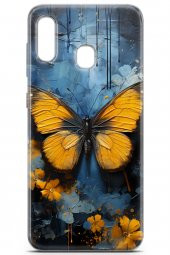 Samsung Galaxy A20 Kılıf Orijinal Seri Fresh 7 Kelebekler Desenli Kılıf - 2