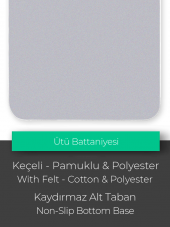 Ütü Matı Kaydırmaz Tabanlı Ütüleme Battaniyesi - 4