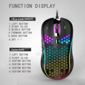 Valkyrie RGB Led Işıklı 6 Tuşlu 7200DPI Gaming Oyuncu Mouse Siyah - 3