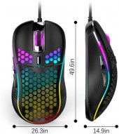 Valkyrie RGB Led Işıklı 6 Tuşlu 7200DPI Gaming Oyuncu Mouse Siyah - 5
