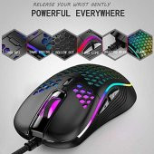 Valkyrie RGB Led Işıklı 6 Tuşlu 7200DPI Gaming Oyuncu Mouse Siyah - 7