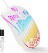 Valkyrie RGB Led Işıklı 6 Tuşlu 7200DPI Gaming Oyuncu Mouse Beyaz - 2