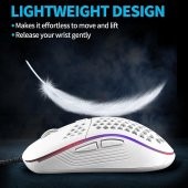 Valkyrie RGB Led Işıklı 6 Tuşlu 7200DPI Gaming Oyuncu Mouse Beyaz - 6