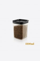 Siyah Lux Line Plus Erzak Saklama Kabı 1100 ml - 1