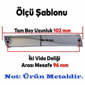 Mobilya Mutfak Çekmece Dolap Kapak Kulpu Kulbu 96 mm Mat Krom Kulp - 2