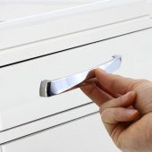 Mobilya Mutfak Dolabı  Banyo Çekmece Dolap Kapak Kulpu Kulbu Krom 128 mm Metal Kulp thumbnail 2