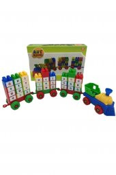 Asya Oyuncak LEGO 56 Parça Alfabe Treni Yapı Blokları Alfabe Seti Ant Blocks - 1
