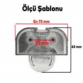 Mobilya Çekmece Dolap Kapak Kulpu Kulbu 32 mm Plastik Krom Kulp - 2