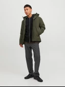 JACK JONES Erkek Rüzgar Geçirmez Kapüşonlu Mont 12238720 - 3