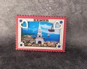 Magnet Kalp Kule Martı Yelken Turistik Buzdolabı Süsü Ahşap Magnet Mıknatıslı Hediyelik Eşya thumbnail 1