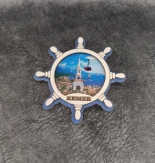 Magnet Dümen Gemi Kule Yelken Buzdolabı Süsü Ahşap Magnet Mıknatıslı thumbnail 2