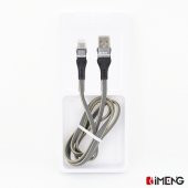 İmeng Xiaomi 12T 3.1A UsbA to Type-C Örgülü Data ve Hızlı Şarj Kablosu Gri thumbnail 5