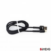 İmeng Apple İphone 12 Pro Max 3A UsbA to Lightning Pro Braided Data ve Hızlı Şarj Kablosu Siyah - 3
