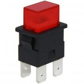 IC-180H 4 Pinli 220 Volt Kalıcı Basmalı Işıklı Anahtar PS23-16N - 1